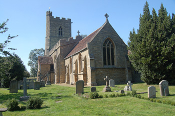 Bromham church from the east August 2007